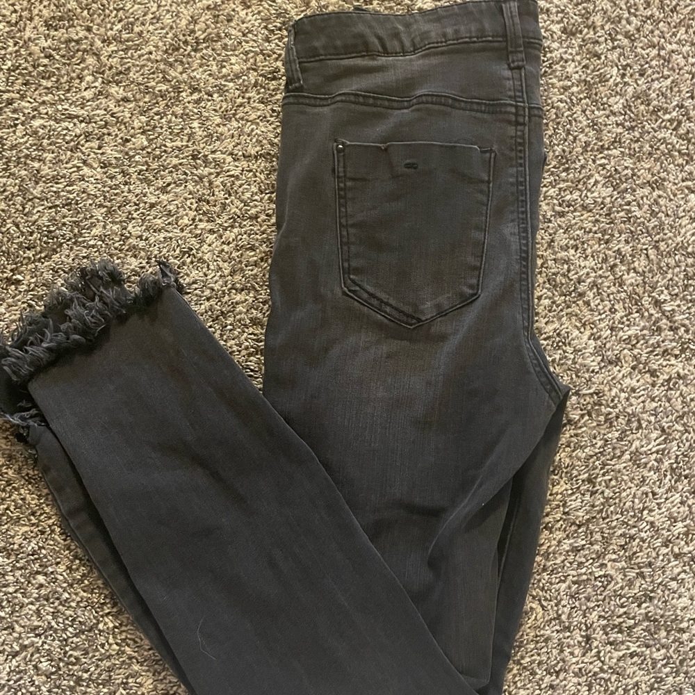 Black Distressed Skinny Jeans